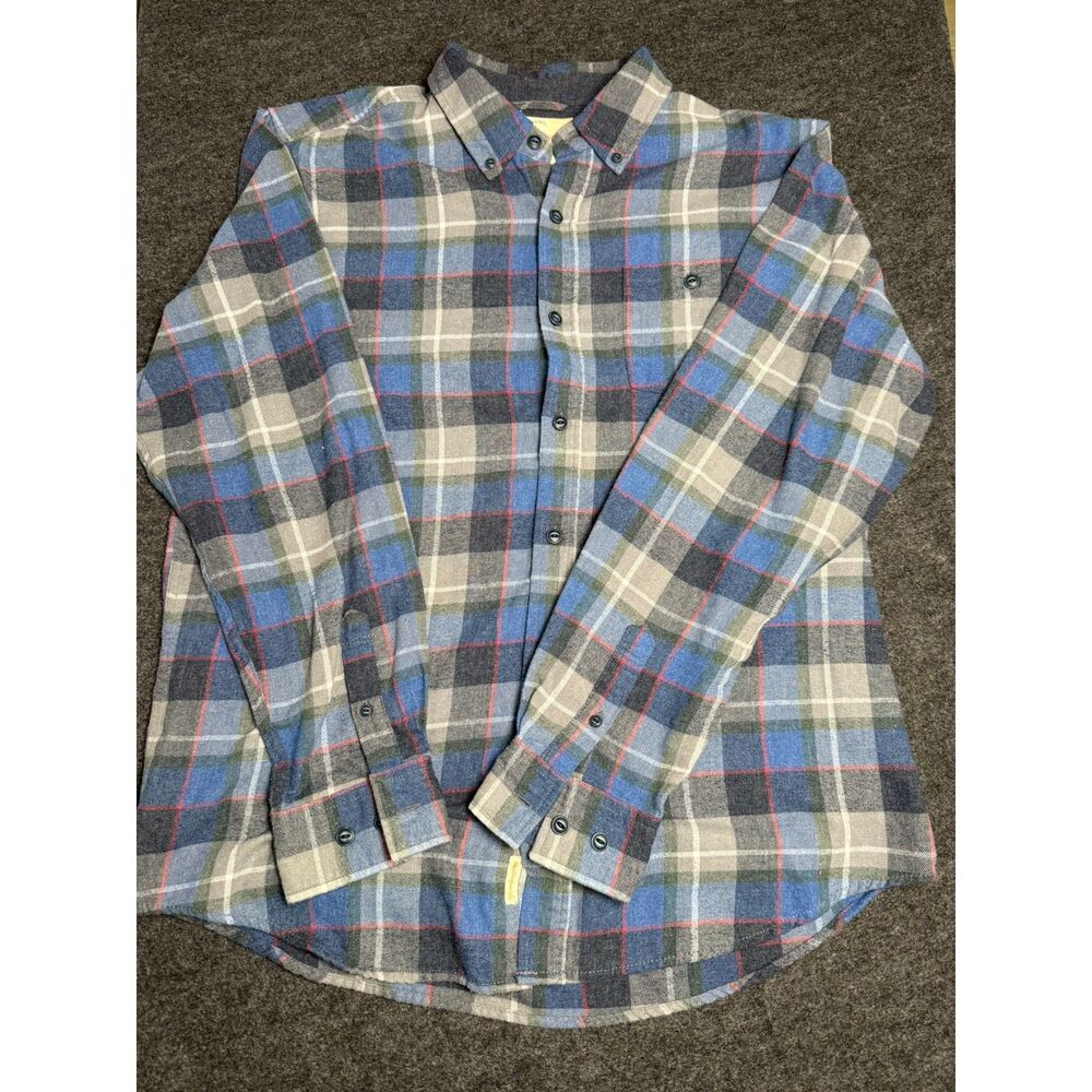 Weatherproof Vintage Blue gray Flannel men's size Large